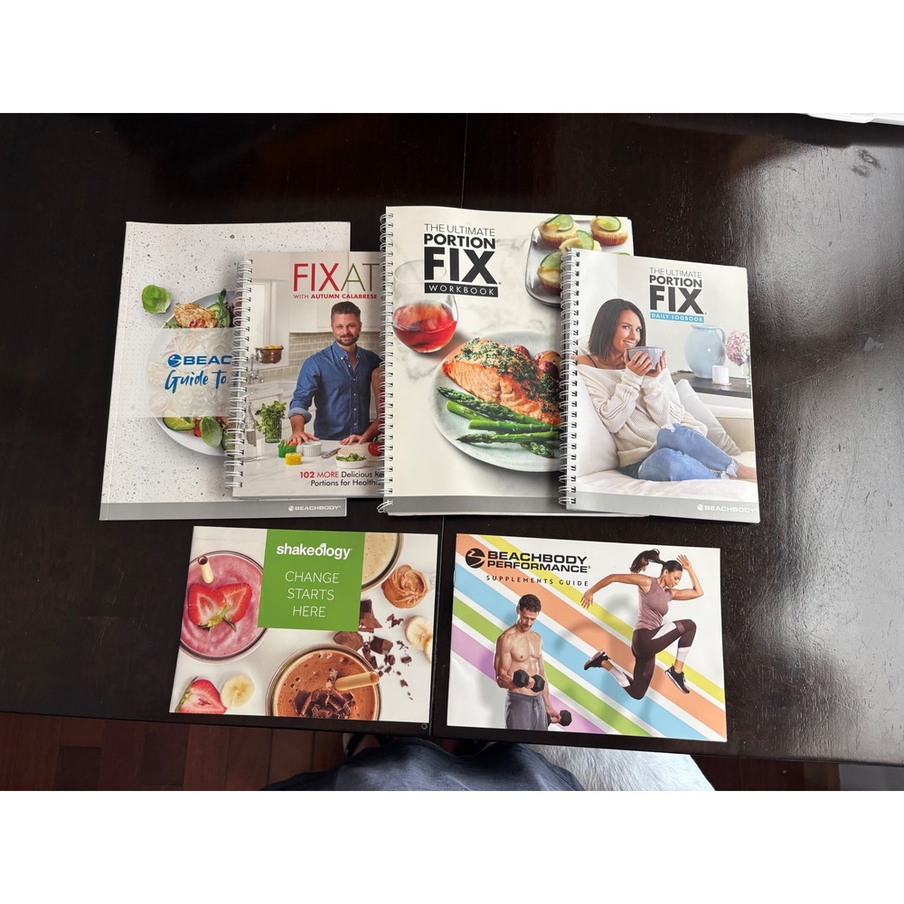Beachbody Ultimate Portion Fix & Fixate Vol 2 Cookbook Nutrition Bundle 6 Books
